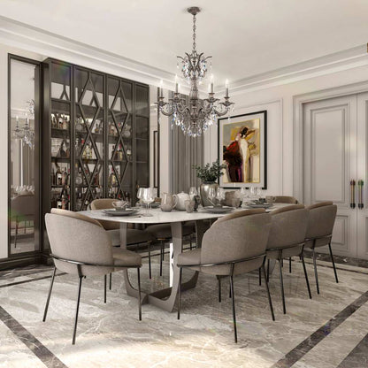 Milano 6 Light 24" Wide Crystal Chandelier with Clear Optic Crystals