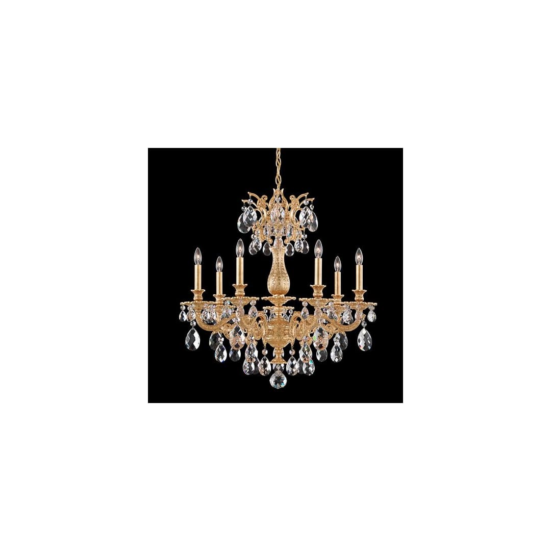 Milano 7 Light 27" Wide Crystal Chandelier with Clear Optic Crystals