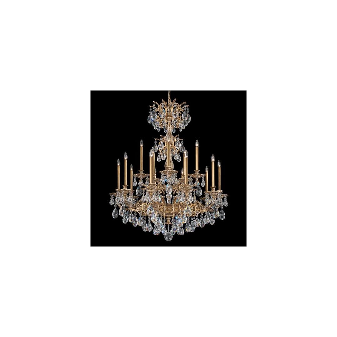 Milano 15 Light 39" Wide Crystal Chandelier with Clear Optic Crystals