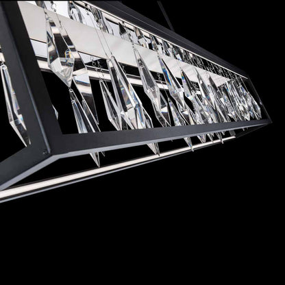 Mirage 54" Wide Switchable Color Temperature LED Crystal Linear Pendant