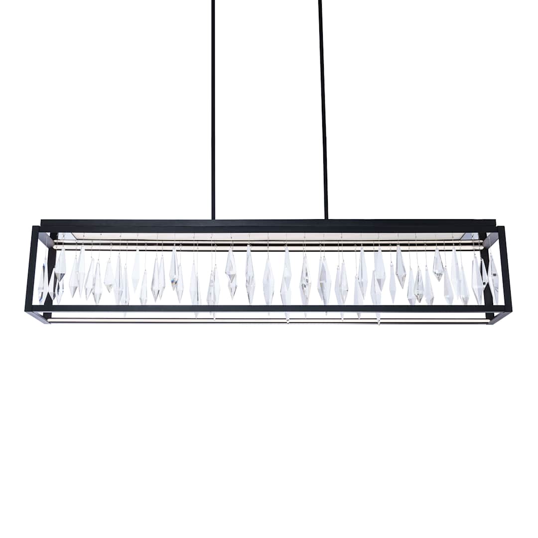 Mirage 54" Wide Switchable Color Temperature LED Crystal Linear Pendant
