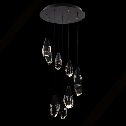 Martini 9 Light 17" Wide LED Clear Optic Crystal Pendant