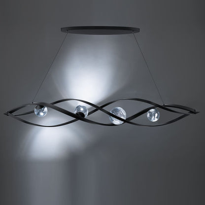 Slipstream 57" Wide LED Crystal Linear Pendant