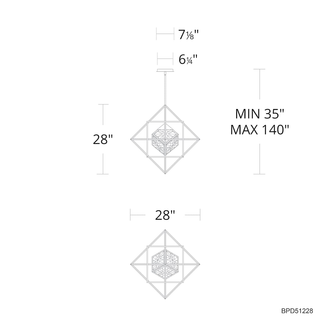 Heracles 28" Wide LED Crystal Pendant