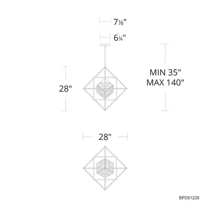 Heracles 28" Wide LED Crystal Pendant