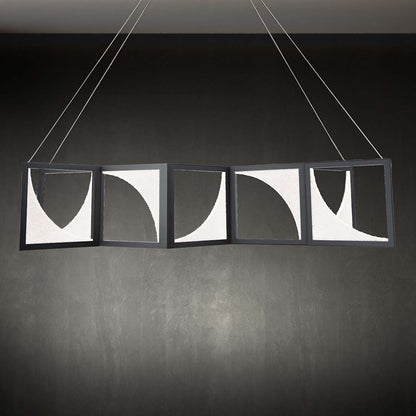 Luna 61" Wide LED Crystal Linear Pendant