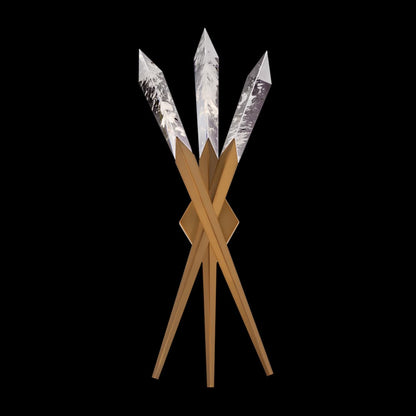 Solitude 29" Tall LED Wall Sconce with Clear Optic Haze Crystal