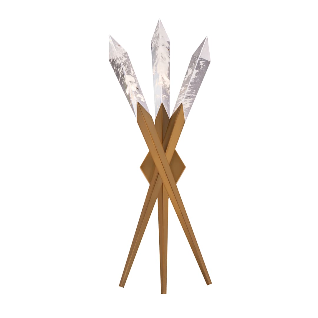 Solitude 29" Tall LED Wall Sconce with Clear Optic Haze Crystal