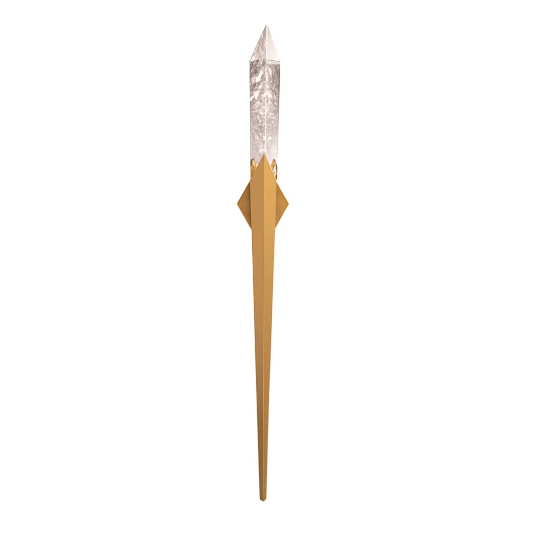 Solitude 70" Tall LED Wall Sconce with Clear Optic Haze Crystal