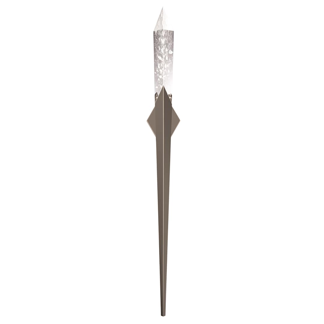 Solitude 70" Tall LED Wall Sconce with Clear Optic Haze Crystal