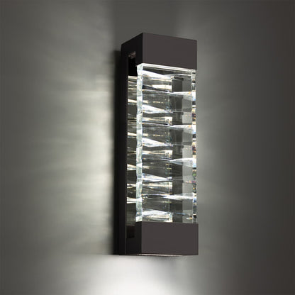 Labyrinth 26" Tall LED Wall Sconce with Clear Optic Crystal