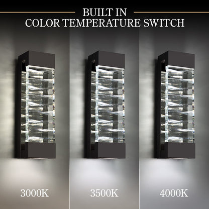 Labyrinth 26" Tall LED Wall Sconce with Clear Optic Crystal