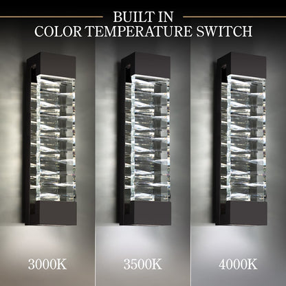 Labyrinth 32" Tall LED Wall Sconce with Clear Optic Crystal