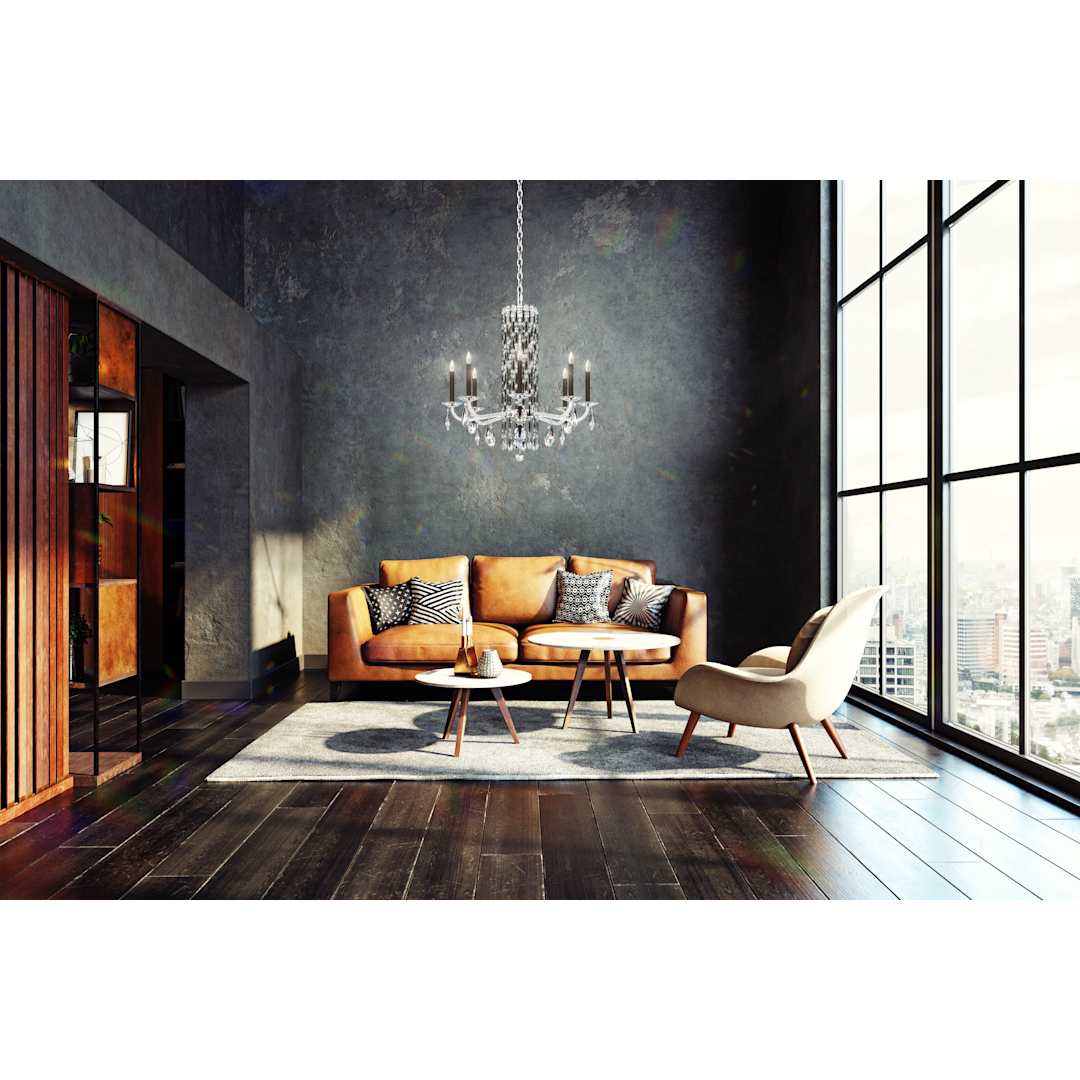 Sarella 8 Light 30" Wide Crystal Chandelier with Heritage Crystals