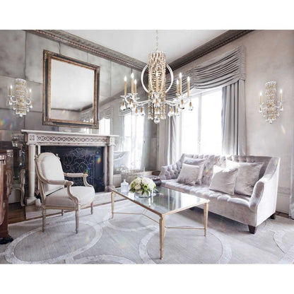 Sarella 4 Light 22" Tall Wall Sconce with Heritage Crystals