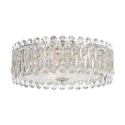 Sarella 3 Light 16" Wide Flush Mount Drum Ceiling Fixture with Swarovski Crystals