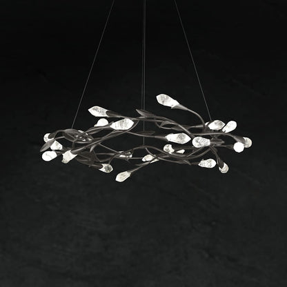 Secret Garden 36" Wide LED Crystal Ring Chandelier
