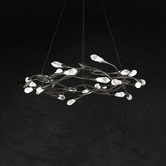 Secret Garden 36" Wide LED Crystal Ring Chandelier
