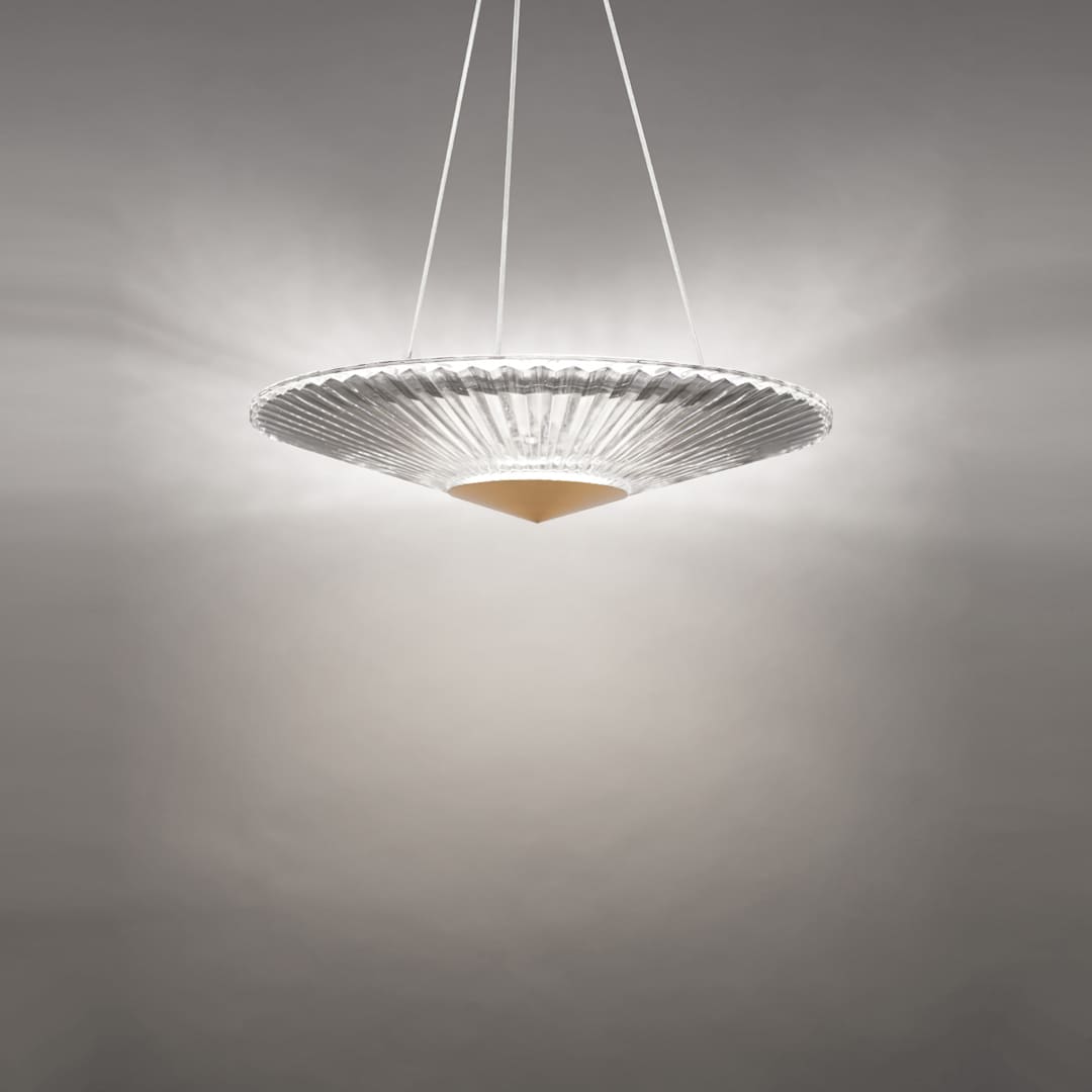 Origami 19" Wide LED Crystal Pendant