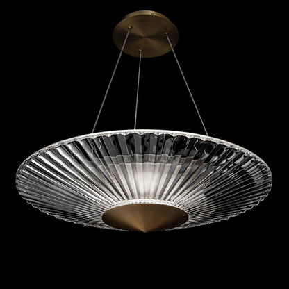 Origami 24" Wide LED Crystal Pendant