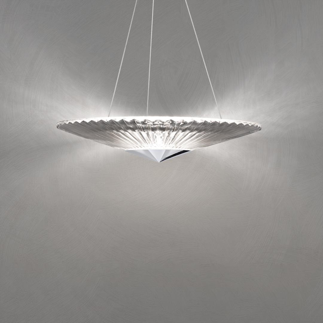 Origami 24" Wide LED Crystal Pendant