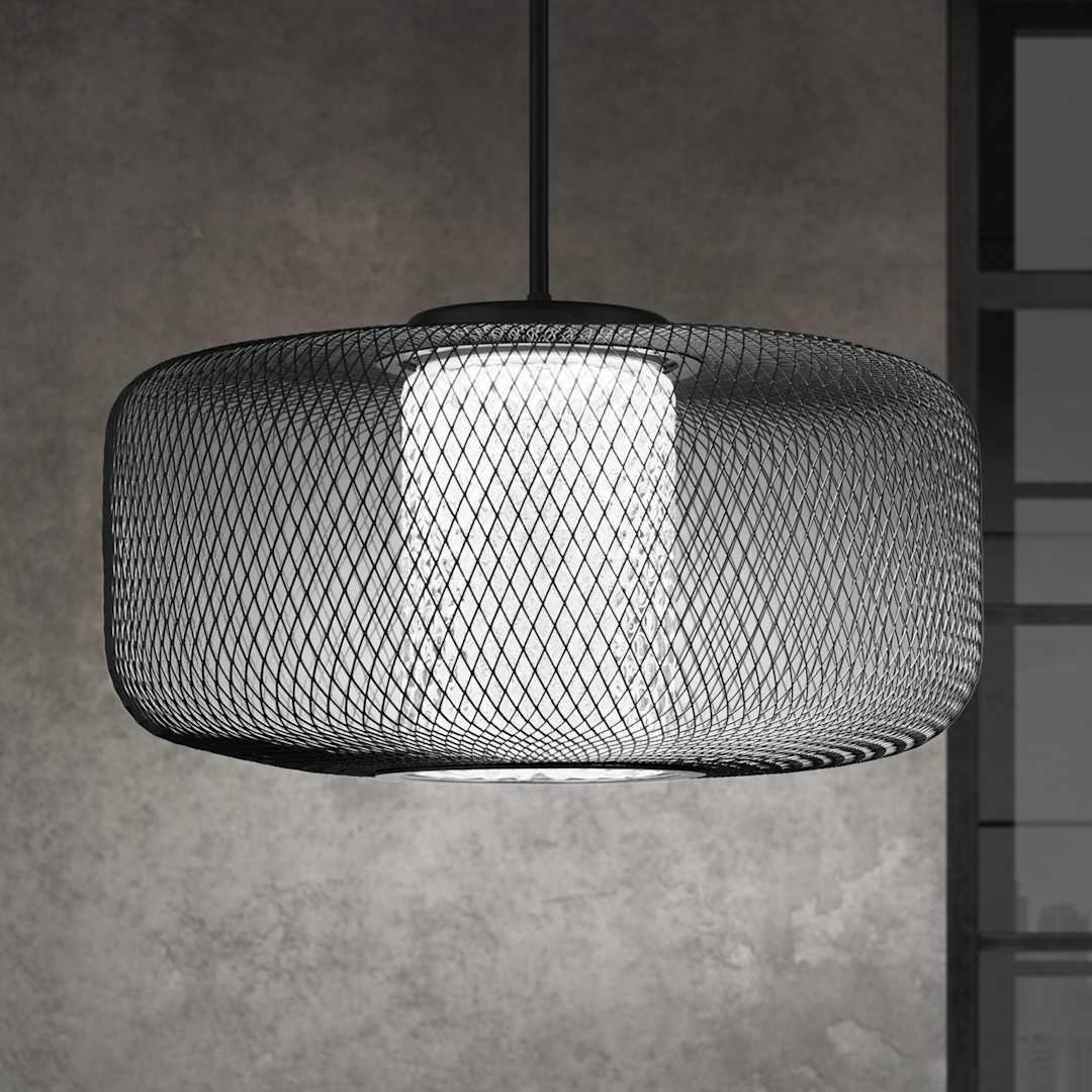 Kodo 32" Wide LED Drum Chandelier