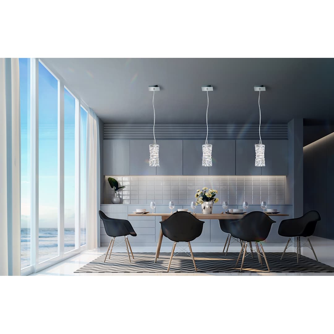 Glissando 5" Wide LED Crystal Mini Pendant with Swarovski Crystals