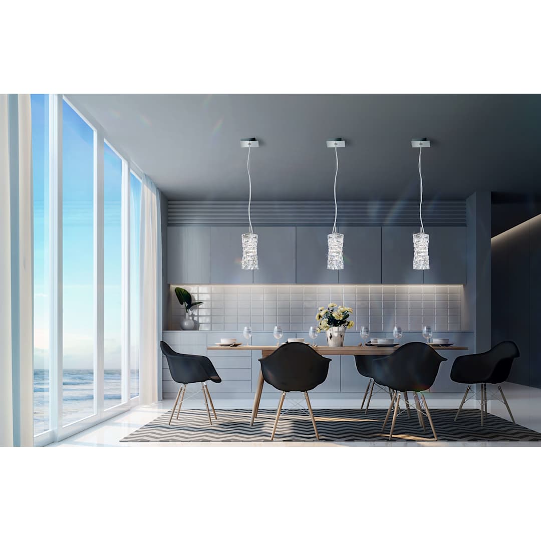 Glissando 9" Wide LED Crystal Mini Pendant with Swarovski Crystals