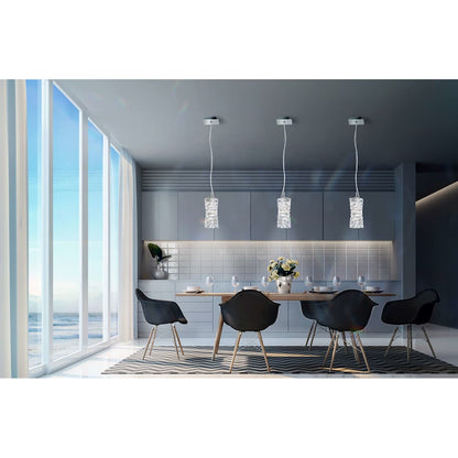 Glissando 9" Wide LED Crystal Mini Pendant with Swarovski Crystals