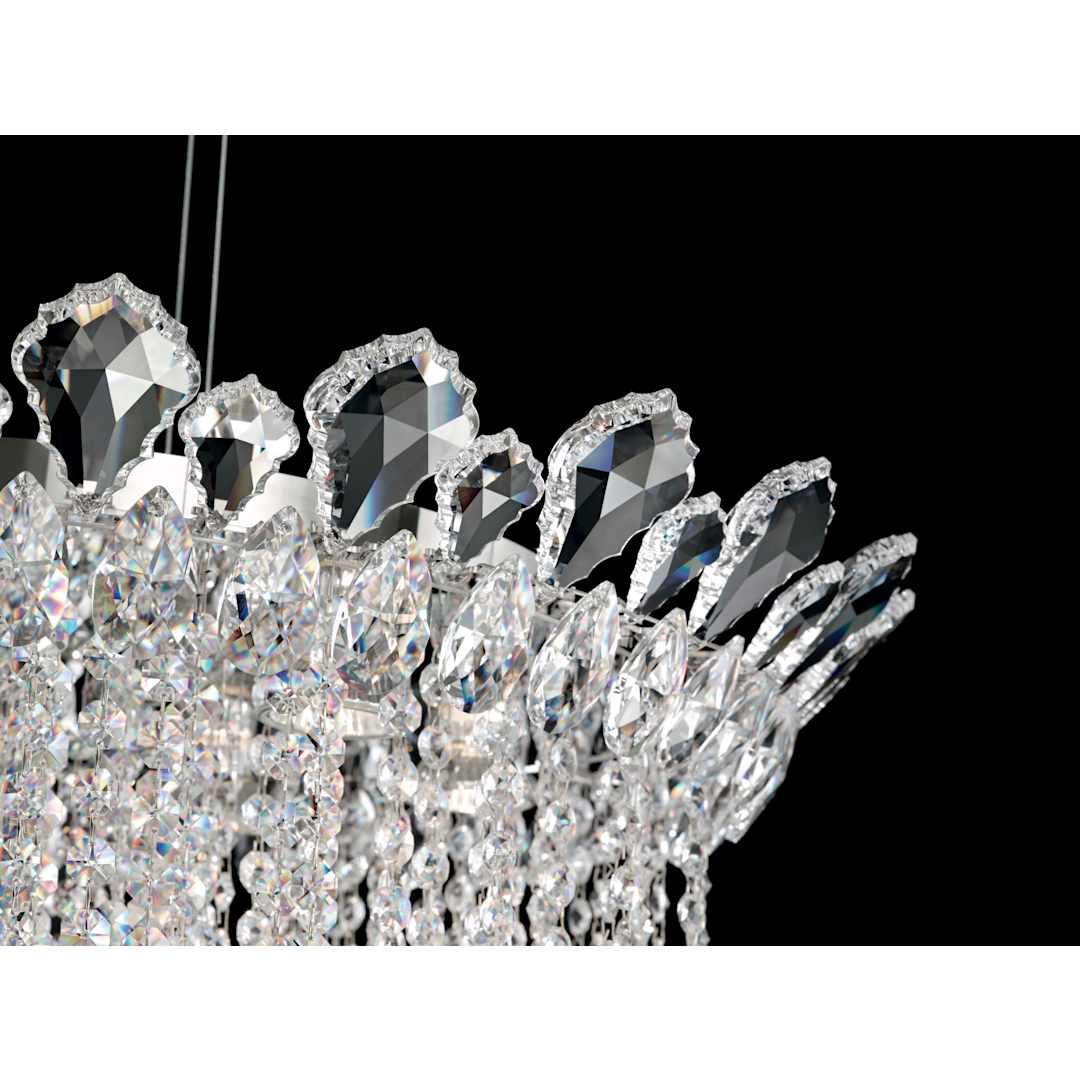 Trilliane Strands 4 Light 10-1/2" Tall Flush Mount Ceiling Fixture with Heritage Crystals