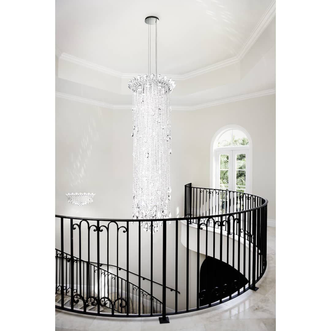 Trilliane Strands 8 Light 15-1/2" Tall Flush Mount Ceiling Fixture with Heritage Crystals