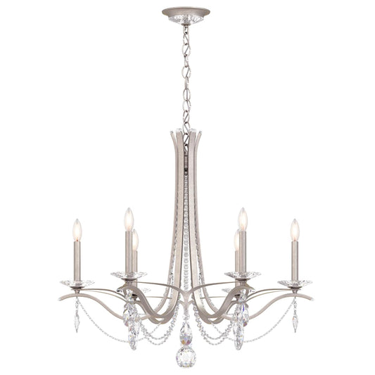 Vesca 6 Light 33" Wide Crystal Chandelier with Heritage Crystals