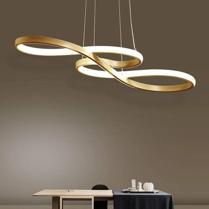 Sputnik Wave Design Semi Flush Chandeliers Metal Silica Gel Ceiling Lights