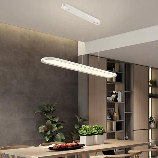 Rounded Corners Strip LED Modern Pendant Lighting Chandelier Hanging Lamp