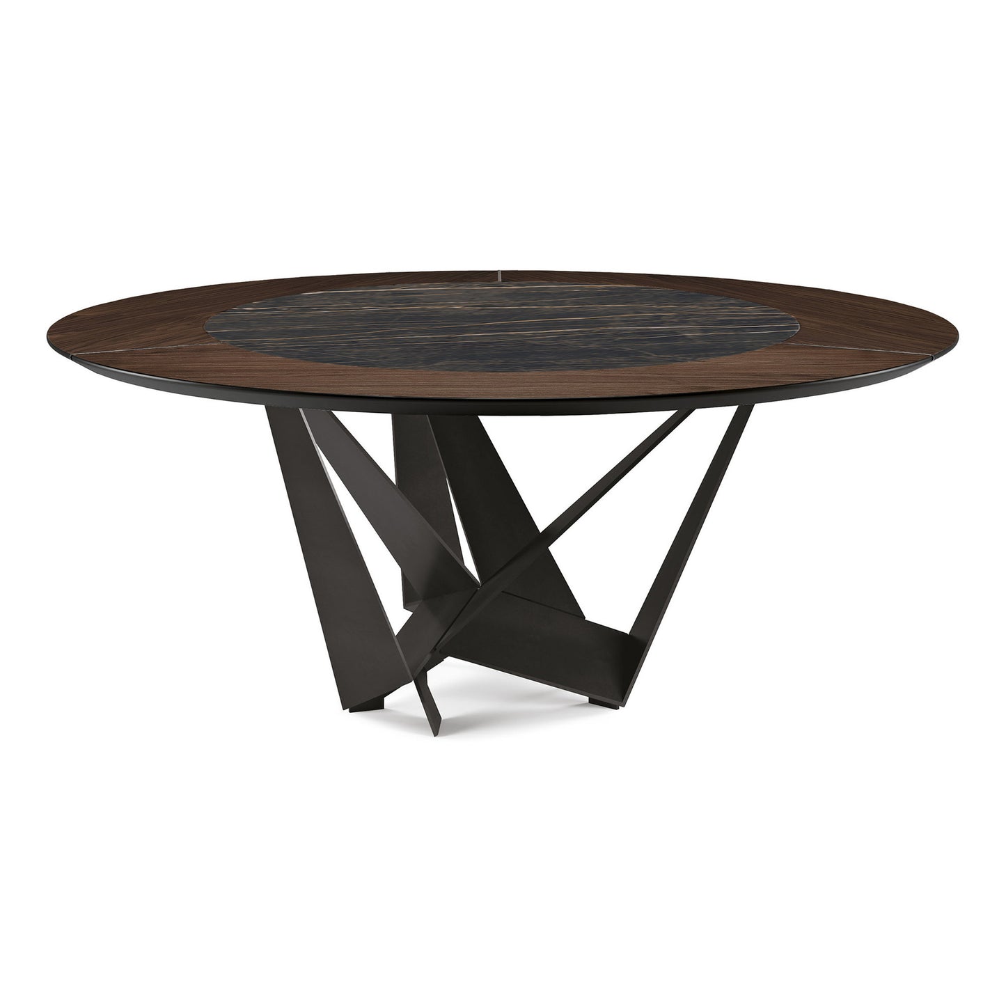 Skorpio Ker/Wood Round Dining Table