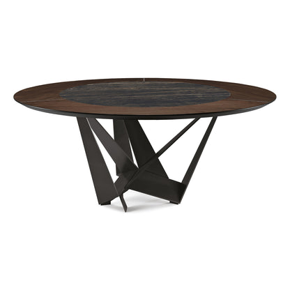 Skorpio Ker/Wood Round Dining Table