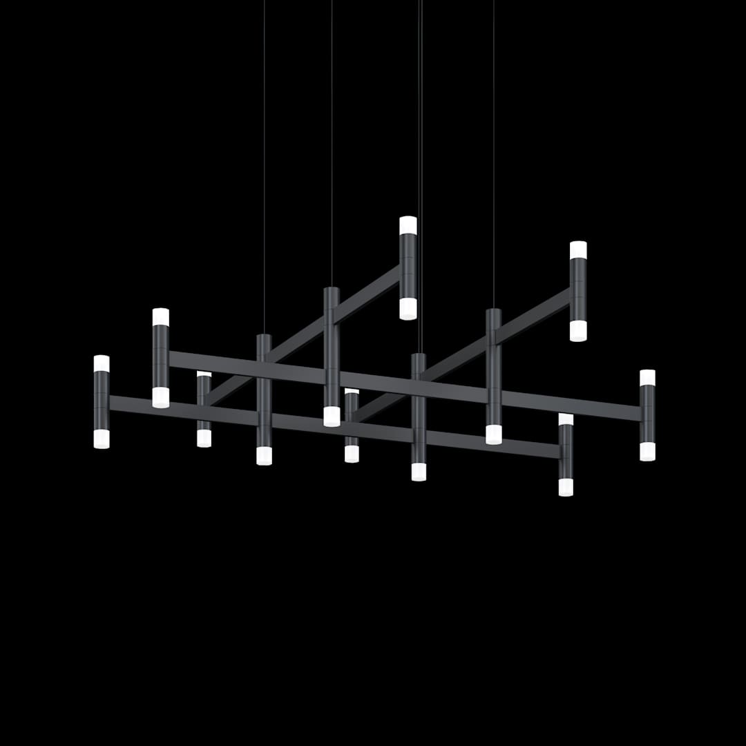 Systema Staccato 12 Light 43" Wide LED Suspension Multi Light Pendant
