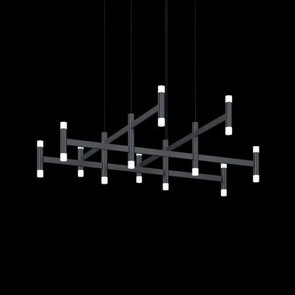 Systema Staccato 12 Light 43" Wide LED Suspension Multi Light Pendant