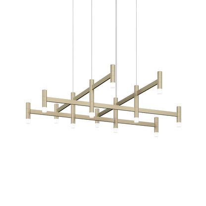 Systema Staccato 12 Light 43" Wide LED Suspension Multi Light Pendant