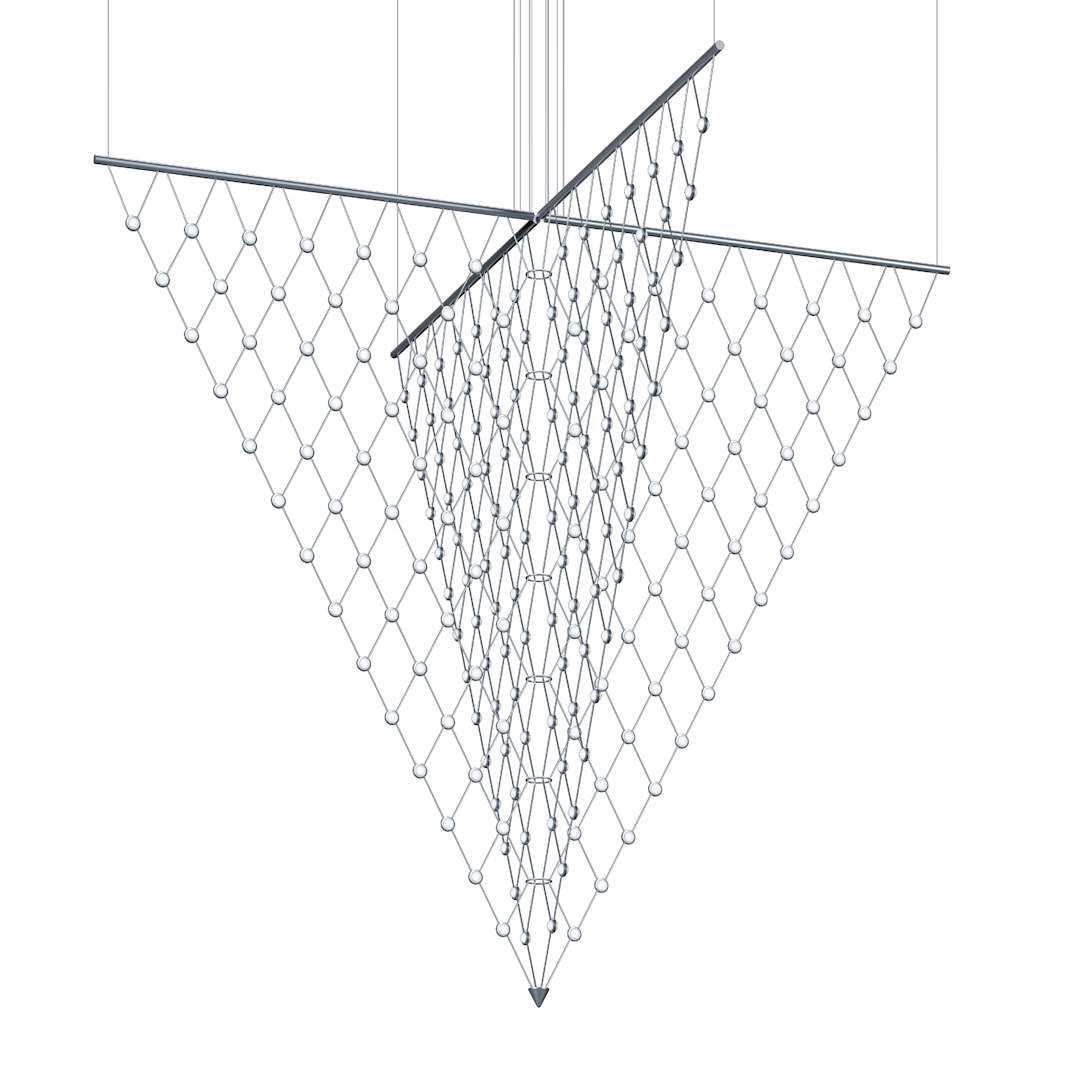 Constellation Galaxy Matrix 4 Light 78" Wide LED Suspension Multi Light Pendant