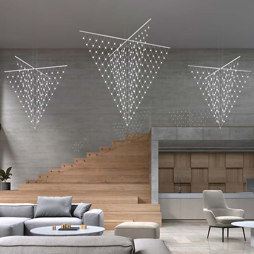 Constellation Galaxy Matrix 4 Light 78" Wide LED Suspension Multi Light Pendant