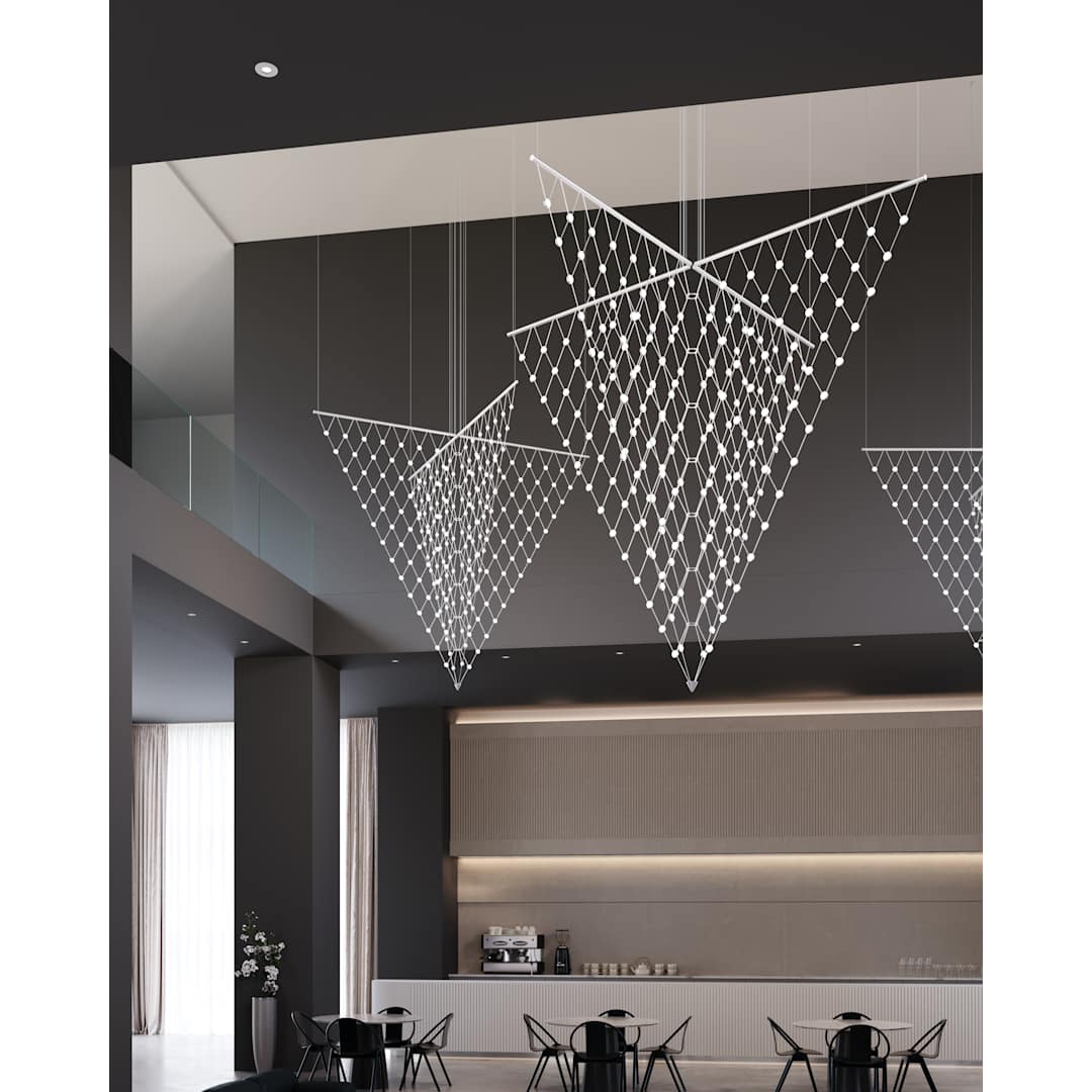 Constellation Galaxy Matrix 4 Light 78" Wide LED Suspension Multi Light Pendant