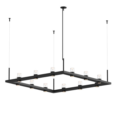 Intervals 9 Light 56" Wide LED Pillar Candle Chandelier