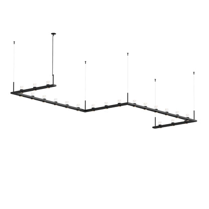 Intervals 21 Light 204" Wide LED Pillar Candle Chandelier