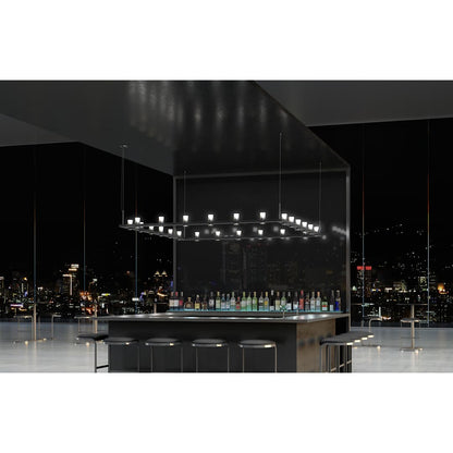 Intervals 9 Light 56" Wide LED Pillar Candle Chandelier