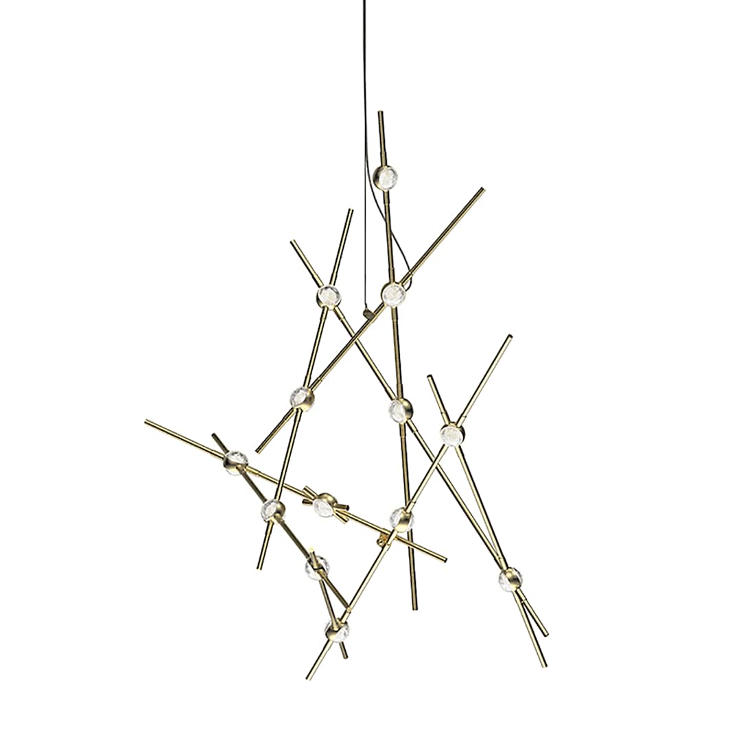Constellation Aquila Minor 13 Light 26" Wide LED Abstract Pendant with Clear Acrylic Shades