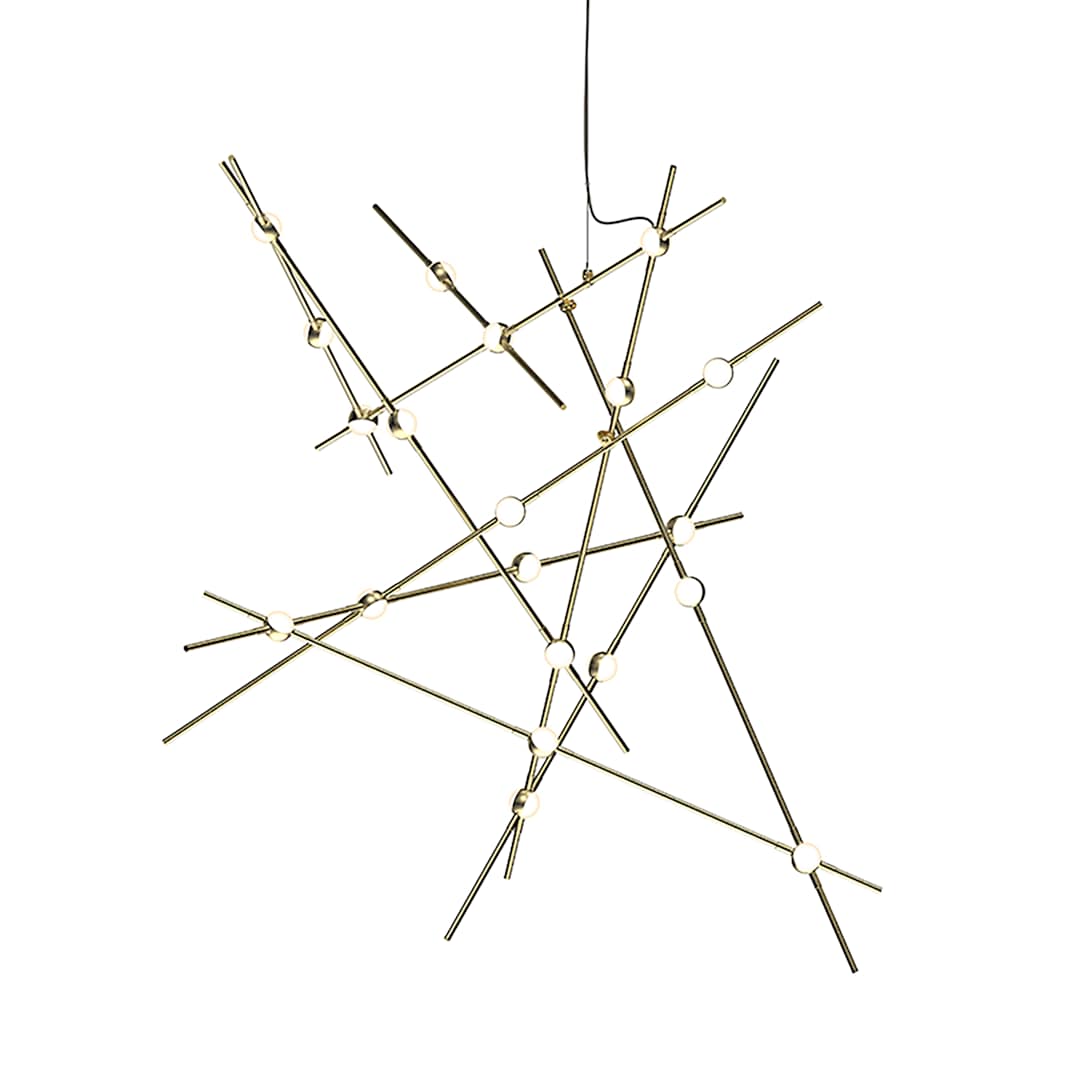 Constellation Aquila Major 20 Light 37" Wide LED Abstract Pendant with White Acrylic Shades