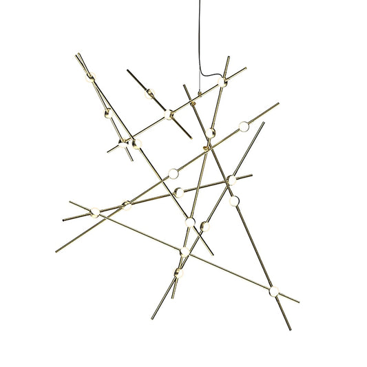 Constellation Aquila Major 20 Light 37" Wide LED Abstract Pendant with White Acrylic Shades