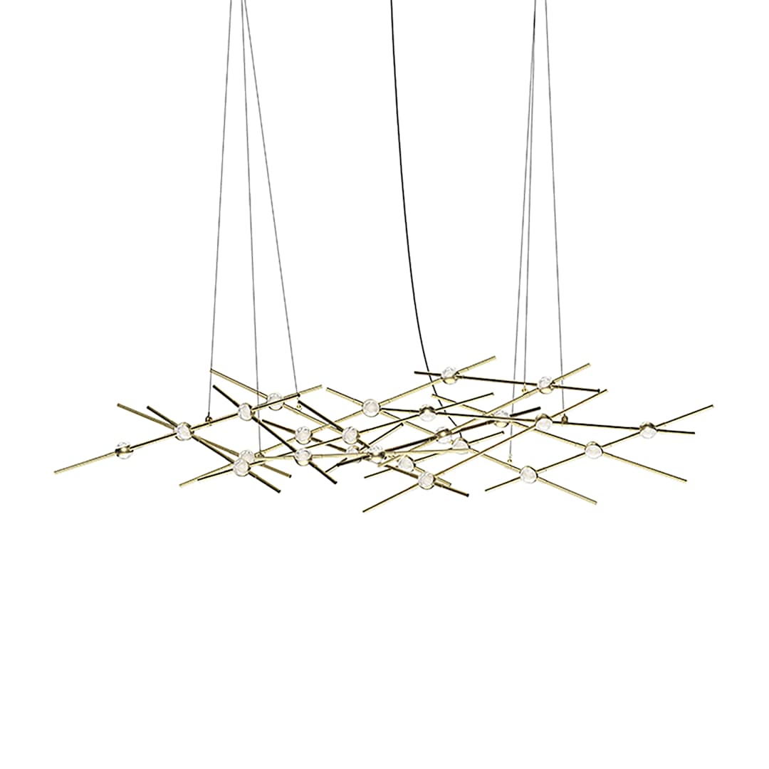 Constellation Ursa Minor 25 Light 55" Wide LED Abstract Chandelier with Clear Acrylic Shades
