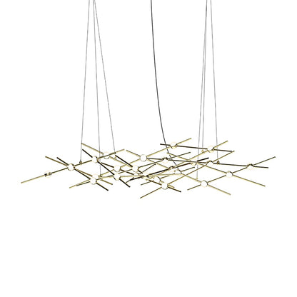 Constellation Ursa Minor 25 Light 55" Wide LED Abstract Chandelier with White Acrylic Shades